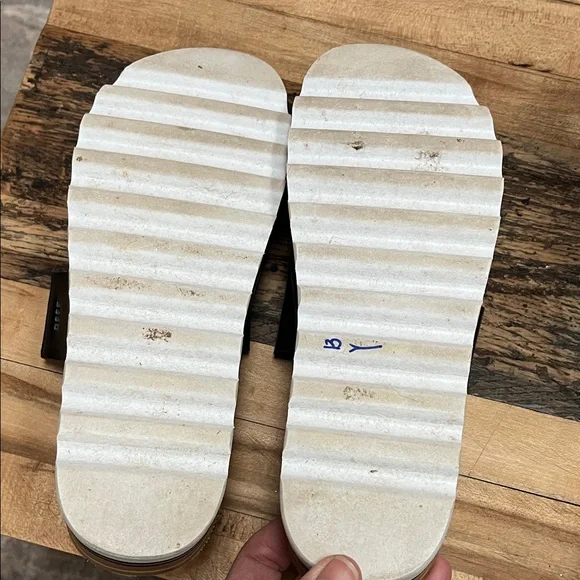 REEF Black Cork Footbed Sandals - Picture 6 of 7